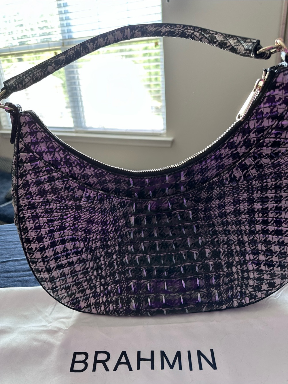 Brahmin Bekka Houndstooth Ombré Melbourne Shoulder Bag - Picture 3 of 10